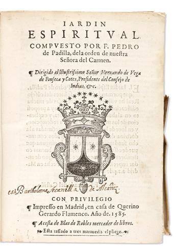 Padilla, Pedro de (1540-1599) Iardin Espiritual.